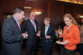 Po części oficjalnej, czas na toast i na rozmowy, (od lewej) Chris Galligan,Vicepresident  CCSU; dr John Miller, President CCSU; dr Zofia Krokosz-Krynke, kierownik PASB; mgr Ewa Mroczek, PWr, rok 2013